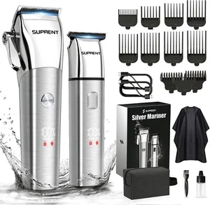 Hair Clippers for Men Waterproof - Professional Hair Clippers Set with T-Cordles - Picture 1 of 8