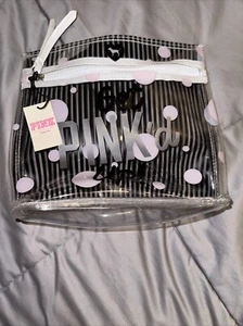 VICTORIAS SECRET PINK CLEAR COSMETIC BEAUTY TRAVEL BAG CASE NWT - Picture 1 of 2