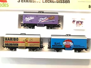 HO MARKLIN 3 EXCLUSIVOS COCHES CAJA DE DELICIAS #84418 HARIBO CABALLERO DE LECHE - Imagen 1 de 3