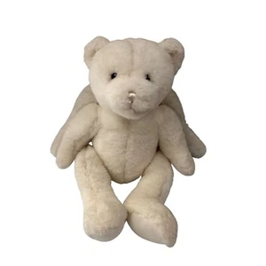 Vintage 1994 The Petting Zoo Angel Bear Plush Toy Cream Polyester 10" Christmas - Picture 1 of 10