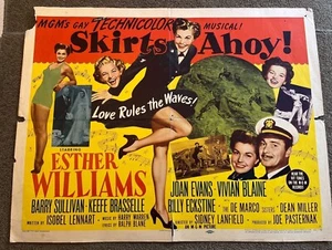 SKIRTS AHOY  original U.S half sheet 22x28  -ESTHER WILLIAMS -MGM MUSICAL - Picture 1 of 1