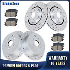 Front and Rear Brake Rotors Pads Kit for Toyota Sienna 2011-2020 Slotted Brakes Toyota Sienna