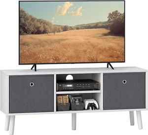TV Cabinet Stand Unit for Tvs up to 50'' Flat Screen with Foldable Drawers an... - Picture 1 of 1