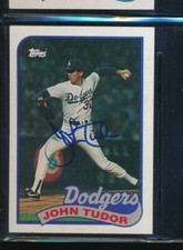 1989 Topps #35 John Tudor Los Angeles Dodgers Signed Autograph (CK100) swsw6