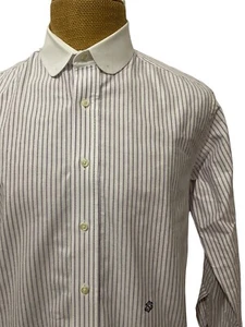 INDIVIDUALIZED SHIRTS Dress Shirt Purple White Contrast Eyelet Collar Size 16.5 - Picture 1 of 10