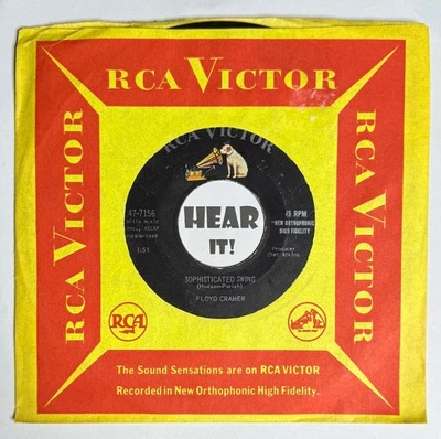 50s Rockabilly Piano Rocker Jiver 45 FLOYD CRAMER Flip, Flop and Bop RCA hear - Image 1 of 3
