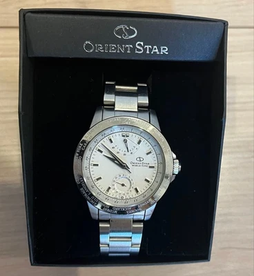 Reloj automático para hombre ORIENT STAR World Time GMT FA00-C1 blanco JAPÓN con caja Foto 1 de 4