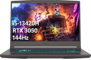 MSI Thin 15.6" FHD 144Hz Gaming Laptop i5-13420H 16GB 512GB SSD RTX 3050 Win11 - Picture 1 of 8
