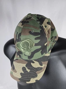 Reebok St Louis LA Rams Hat Cap Camo Green Logo Embroidered EUC - Picture 1 of 4