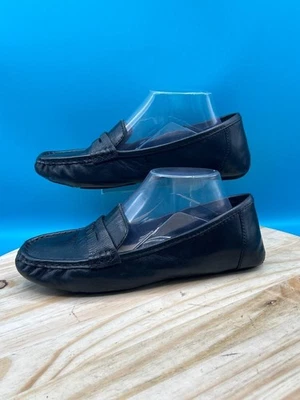 Isaac Mizrahi Live Reba Penny Loafer Women's Sz 8.5 Black Leather Round Toe - Image 1 of 4