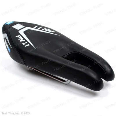 Sillín de bicicleta de carretera ISM PN 1.1 nariz dividida triatlón contrarreloj 275 x 110 mm negro Foto 1 de 4