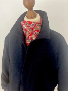 Ben Sherman Mens Collared Car Coat Overcoat Wool Mix Size L Large - Picture 1 of 12