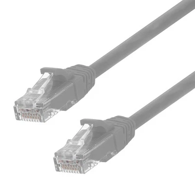 Ethernet Patch Cable CAT6, UTP, 24AWG, 0.5 Ft,  10 pack, Gray - Image 1 of 4