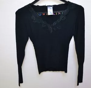 Powerline Negro Mujer Blusa Top Shawna Punto Medio - Imagen 1 de 1