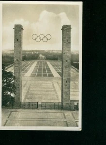 Olympia-Postkarte 1936 Motiv: "Reichssportfeld vom Osttor aus gesehen" - Bild 1 von 2