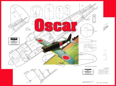 Model Airplane Plans (RC): Nakajima Ki.43 'Oscar' 48" Scale for .25-.48 Engine - Image 1 of 2