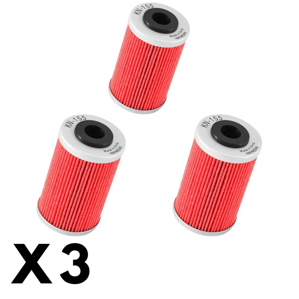 3 Pack K&N Oil Filter for KTM 640 LC4E Duke II 2001-2002 (KN155) - Image 1 of 1