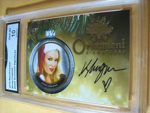 KRISTY LINGMAN 2015 BENCHWARMER ORNAMENT SIGNATURES AUTO # NNO GRADED 10 - Picture 1 of 2