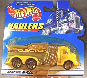 1999 Hot Wheels Haulers Voltage Blasters ELECTRO Truck Yellow/Gray w/Chrome6DotS - Picture 1 of 6