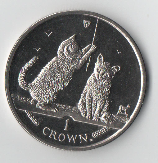 WORLD COINS ISLE OF MAN 2001 SOMALI KITTENS - Image 1 of 2