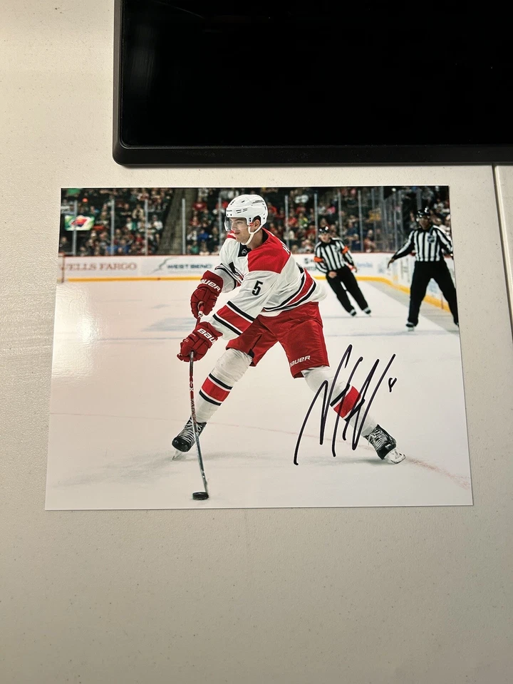 Carolina Hurricanes Noah Hanifin Signed Autographed 8x10 Photo! - Image 1 of 1