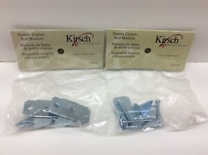 2 - Kirsch Double Curtain Rod Bracket & Hardware 2 Pack