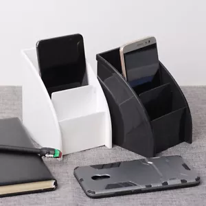 Tabletop Storage Organizer TV Remote Control Holder Stationery Pen Box Container - Picture 1 of 11