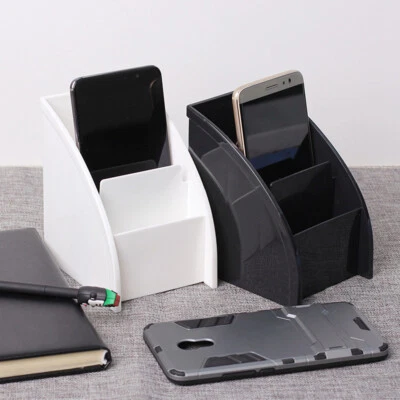 Tabletop Storage Organizer TV Remote Control Holder Stationery Pen Box Container - Image 1 of 4