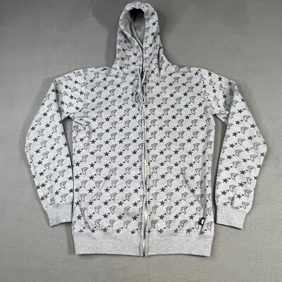 Vintage Famous Stars and Straps Hoodie Mens Small Zip Up All Over Print AOP Y2K - image 1 of 4