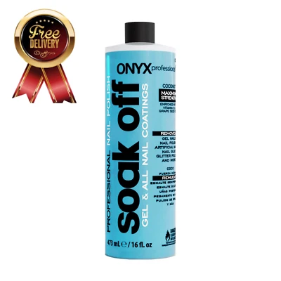 Removedor de esmalte de uñas Onyx Professional Soak Off Formula, 16 fl oz Foto 1 de 4