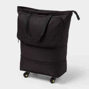 Collapsible Rolling Tote Soot Black - Brightroom™ - Picture 1 of 4