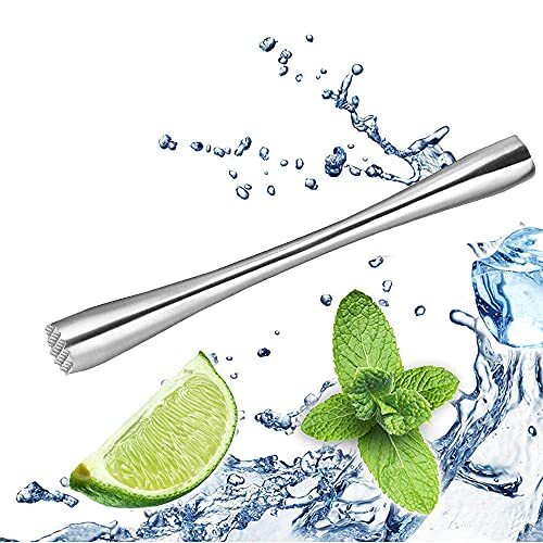 2 Pestelli Da Cocktail In Acciaio Inox - Schiacciapatate Per Menta E Frutta 20.5cm