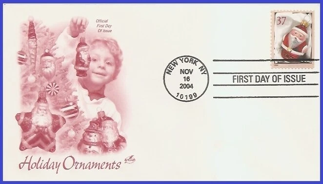 USA4 #3886a U/A ARTCRAFT FDC   Red Santa Ornament - Image 1 of 1