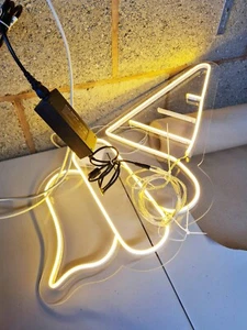 Enseigne néon jaune crème glacée Neonvibes V2 75 cm - Photo 1/5