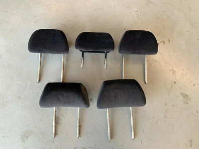 Juego reposacabezas delantero trasero izquierdo derecho Volkswagen Passat 2001-2003 tela negro OEM Foto 1 de 4