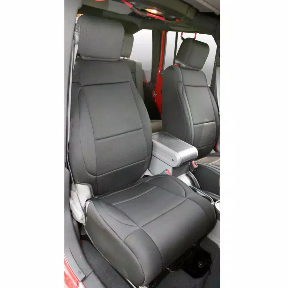Rugged Ridge Front Row Black Neoprene Seat Covers for 07-10 Jeep Wrangler JK Foto 1 de 4
