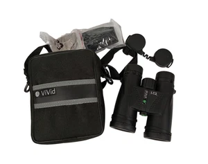 ViVid LC2 8x42 Waterproof Black Binoculars with Case and Accessories Bundle - Picture 1 of 9