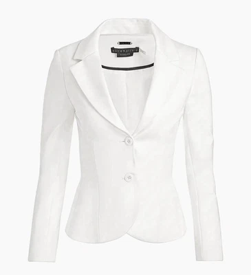 NWT Alice & Olivia Ilana White 2-Button Blazer Size 10 Tailored Chic - Image 1 of 4