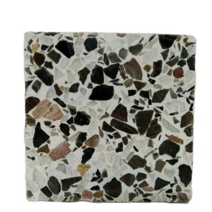 Fritztile Terrazzo Mini Bodenfliese Einzelmuster R682022 Mandel (braun & schwarz) - Bild 1 von 7