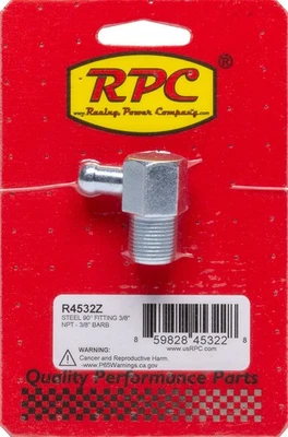 Racing Power Company     Racing Power R4532z Chrome Aluminum 90 Degree Fitting - Image 1 of 3