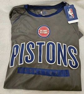 NBA Detroit Pistons Long Sleeve Grey Shirt   Medium NWT  - Picture 1 of 6