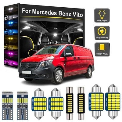 LED Interior Light Bulb For Mercedes Benz Vito W638 1996-2003 Vito W639 2011-14 - Image 1 of 4