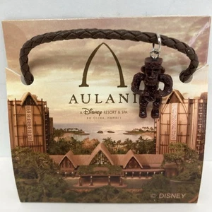 New! Braided Necklace w/Menehune Charm Brown Aulani Disney Resort Hawaii Tiki - Picture 1 of 6