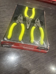 Snap On Tools NEW PL344BCFHV 3 Piece Hi-Viz Soft Grip Slip Joint Pliers Set USA - Picture 1 of 3