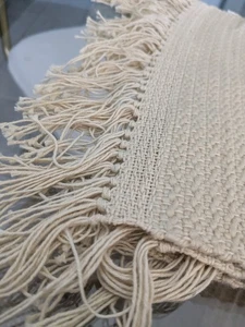 Set Of 4 Vintage Woven Cloth Placemats Fringed Retro Placemats 1980s Boho Chic - Picture 1 of 7