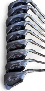 Ping Zing Karsten Red Dot Eisensatz 3I-SW K-TM Steifer Stahlschaft. RH - Bild 1 von 6