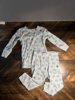 Hanna Andersson 18-24 Meses Azul Gris Oveja Pijama Conjunto Bebé Niño Manga Larga Foto 1 de 4