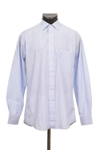 DDP Christian Dior Monsieur blau gestreiftes Hemd mit Knöpfen Größe 15 / 38 - Bild 1 von 4