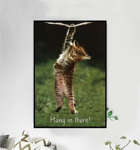 KITTEN - HANG IN THERE - MOTIVATIONAL POSTER - 22x34 CUTE CAT 14200 - Picture 1 of 2