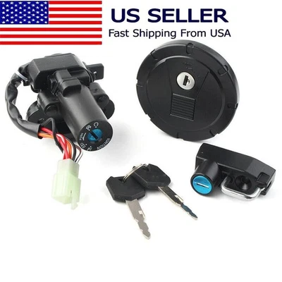 Lock Set Igntiton Swtich Fuel Gas Tank Cap For Kawasaki 09-20  Kawasaki  KLX250 — 第 1/4 张图片